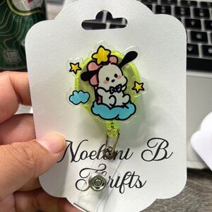 Small Pet Badge Reel - Black and Yellow